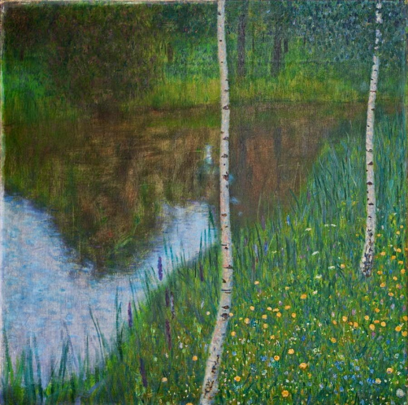 Gustav Klimt. Landscape with birches