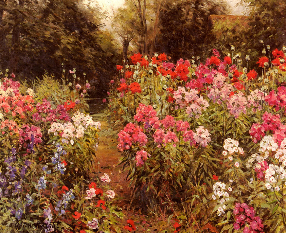 Louis Aston Knight. Flower garden