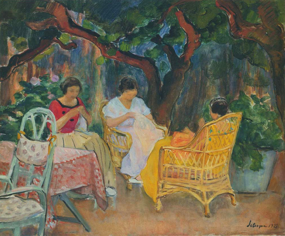 Henri Lebasque. Afternoon in the garden