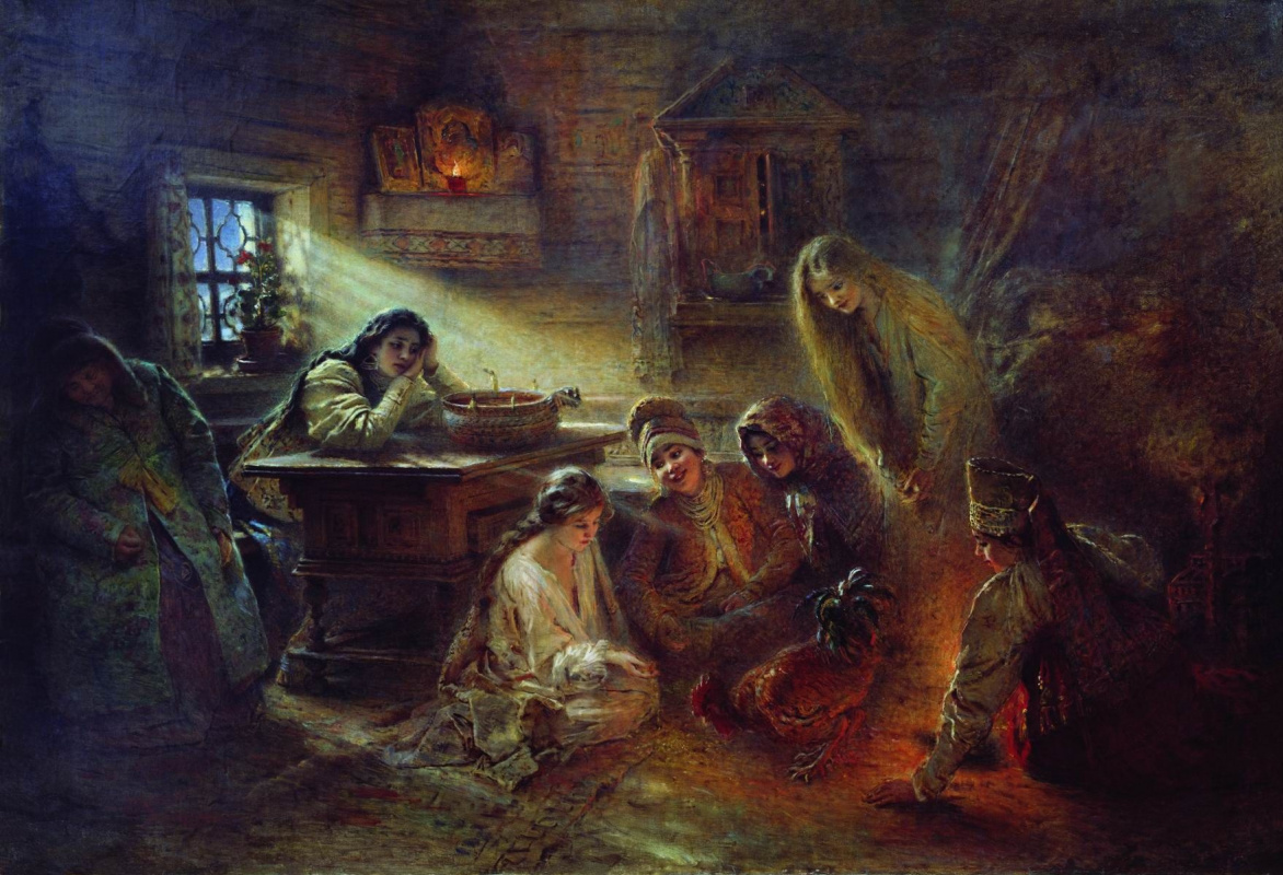 Konstantin Makovsky. Yule divination