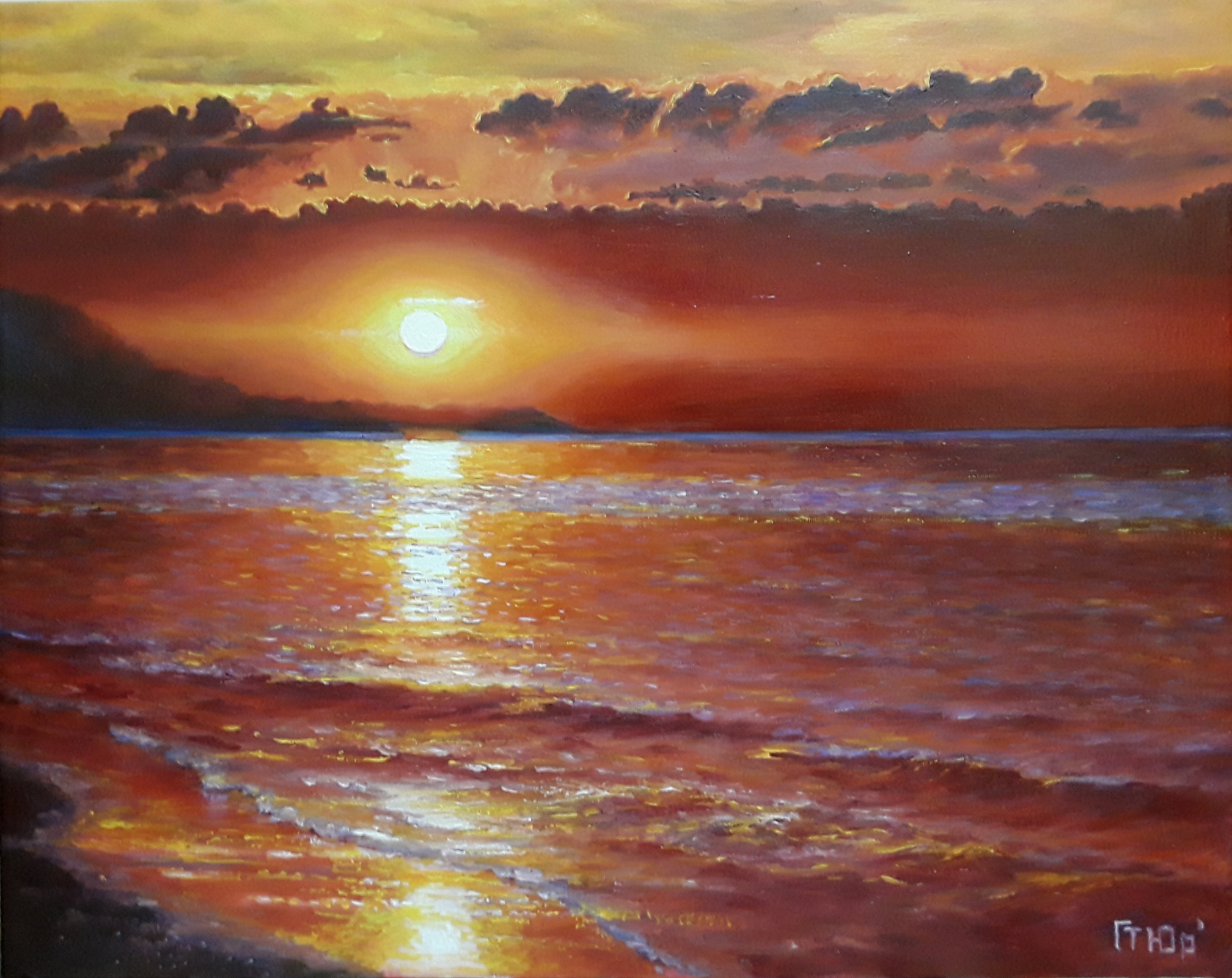 Buy an artwork: The all-seeing eye of a scarlet sunset by Tatiana