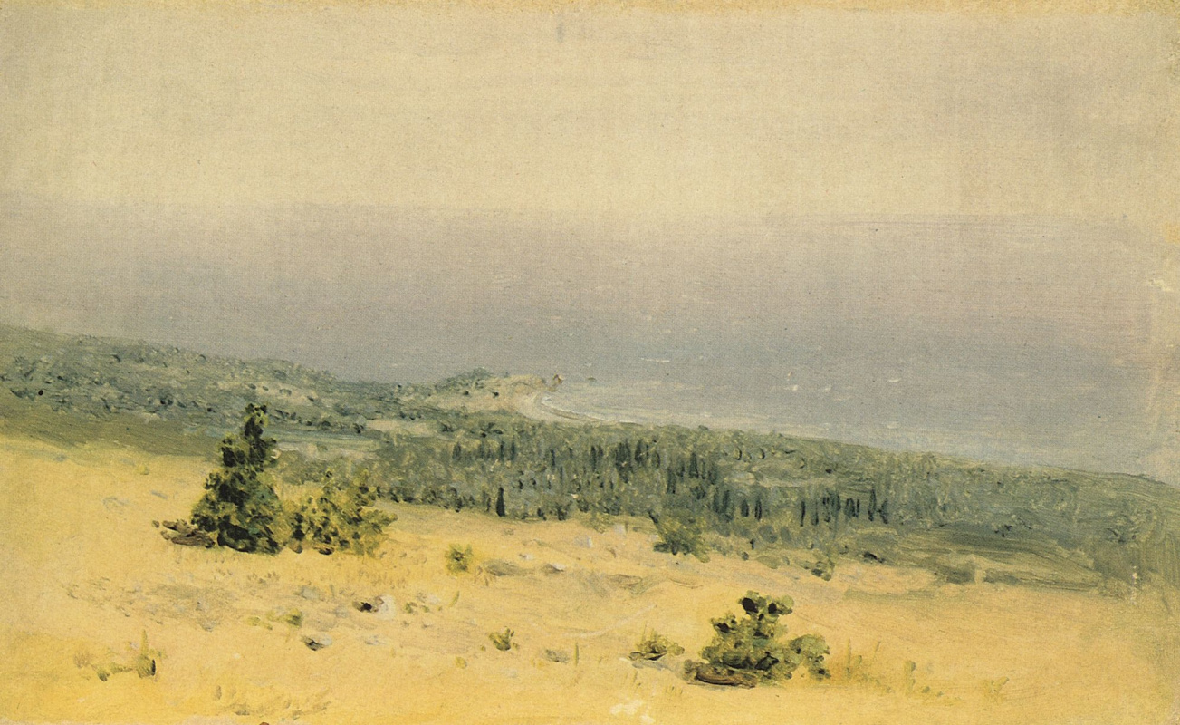 Arkhip Ivanovich Kuindzhi. View of the beach and sea from the mountains. Crimea