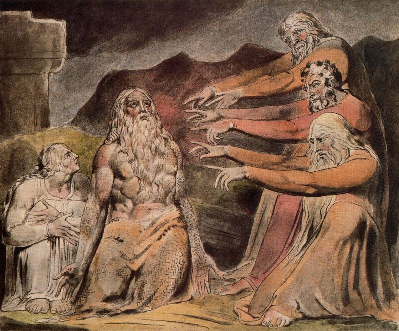 William Blake. The Book Of Job. Job, condemns the friends