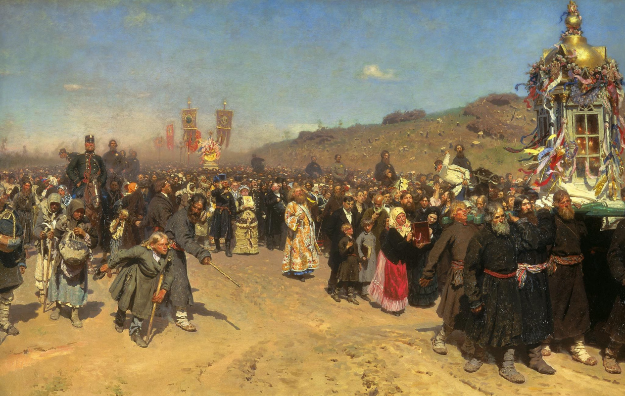 Ilya Efimovich Repin. Religious procession in Kursk province