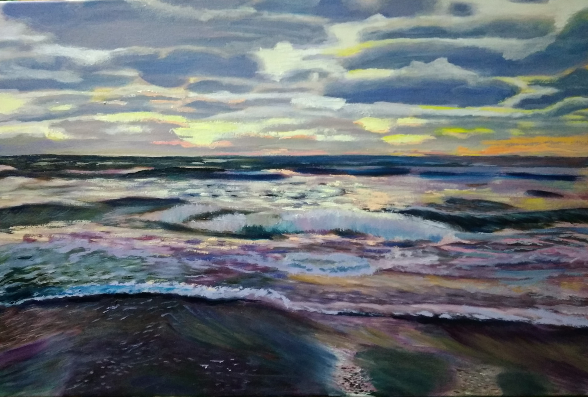 Olga Polovets. Las olas del mar báltico.