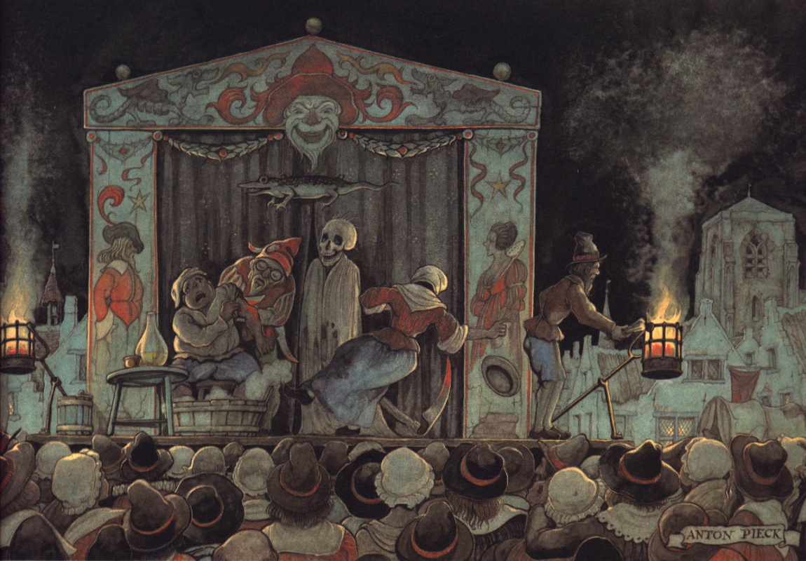 Вечернее представление на ярмарке 17-го века
