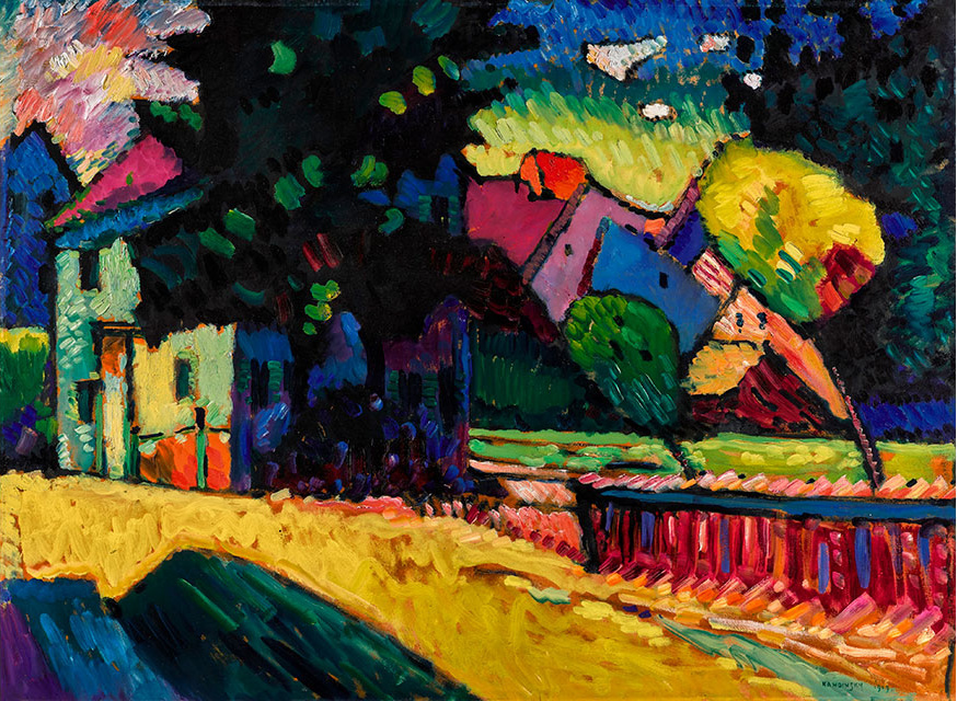 Wassily Kandinsky. Murnau. Landscape with green house