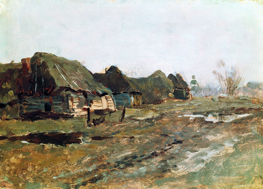 Isaac Levitan. Wait in the village