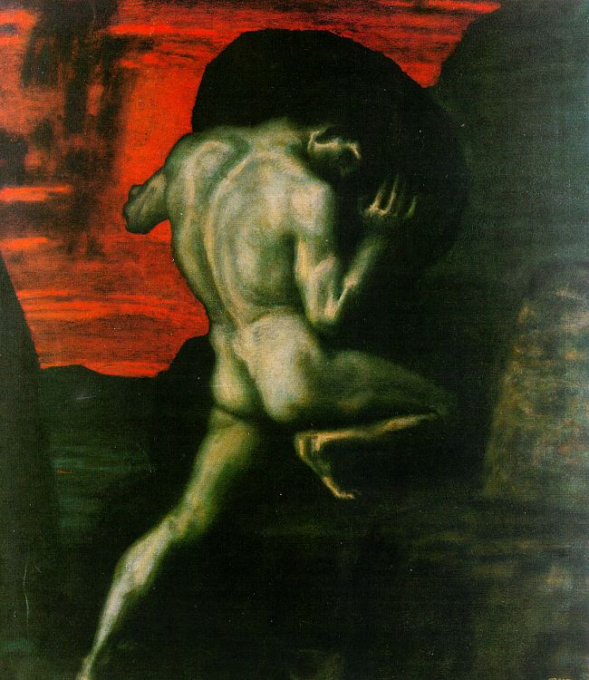 Franz von Stuck. A naked man