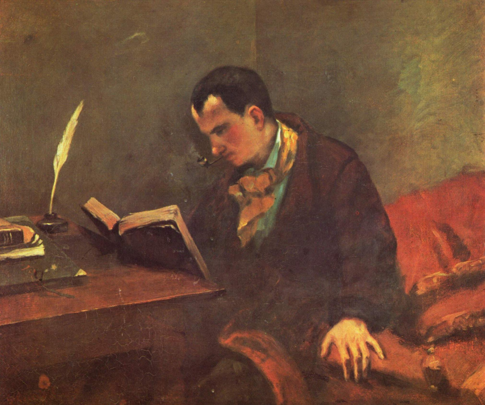 Gustave Courbet. Portrait Of Baudelaire