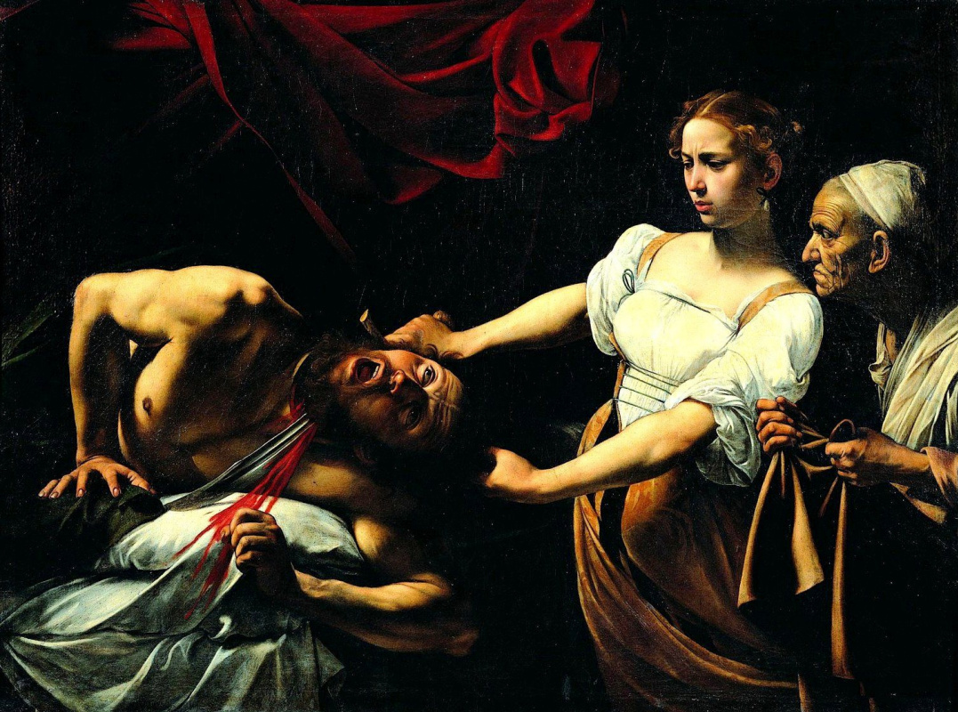 Michelangelo Merisi de Caravaggio. Judith schneidet Holofernes den Kopf ab