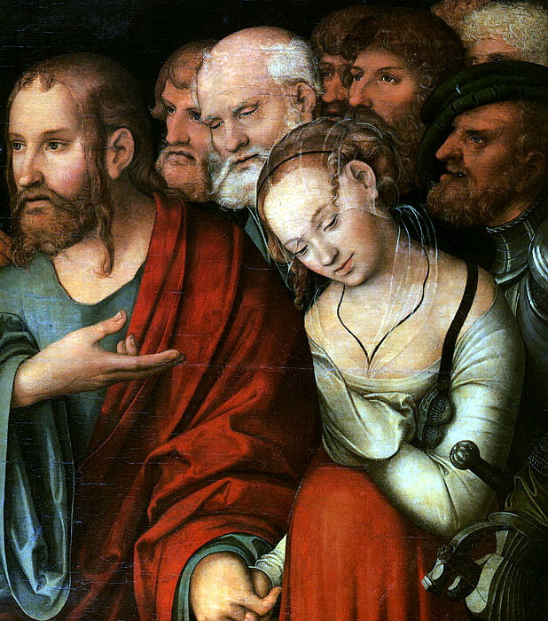 Lucas the Younger Cranach. Christ and the adulteress