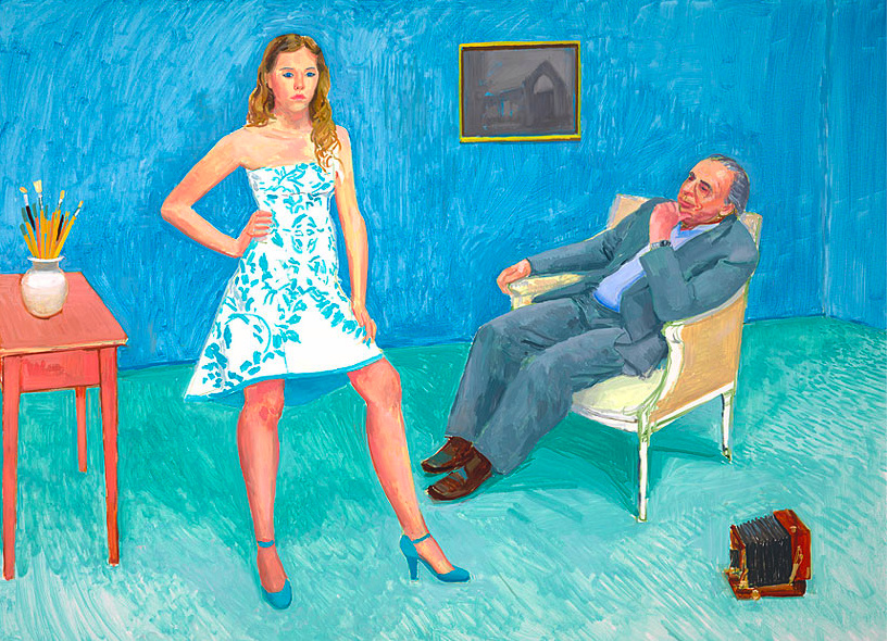 David Hockney. The photographer and his daughter