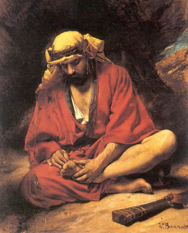 Leon Bonnat. Arab remove a thorn from his foot