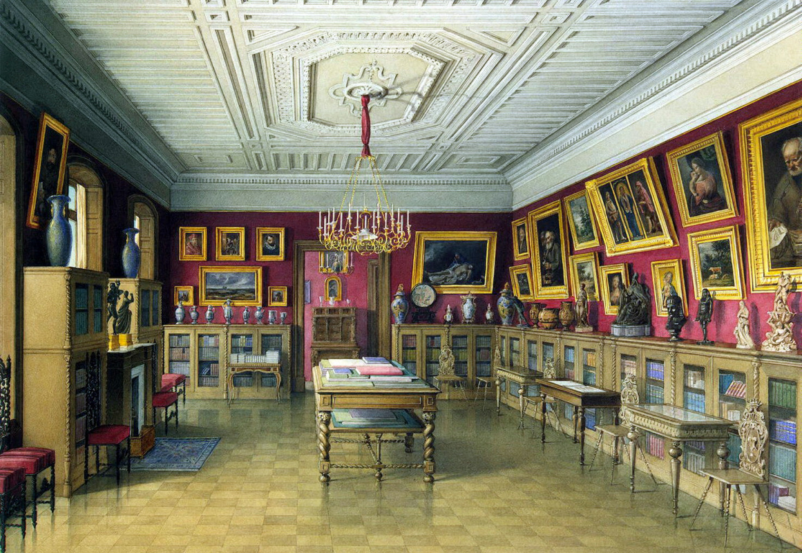 Jules Meyblum. Palace of Count PS Stroganov. Library
