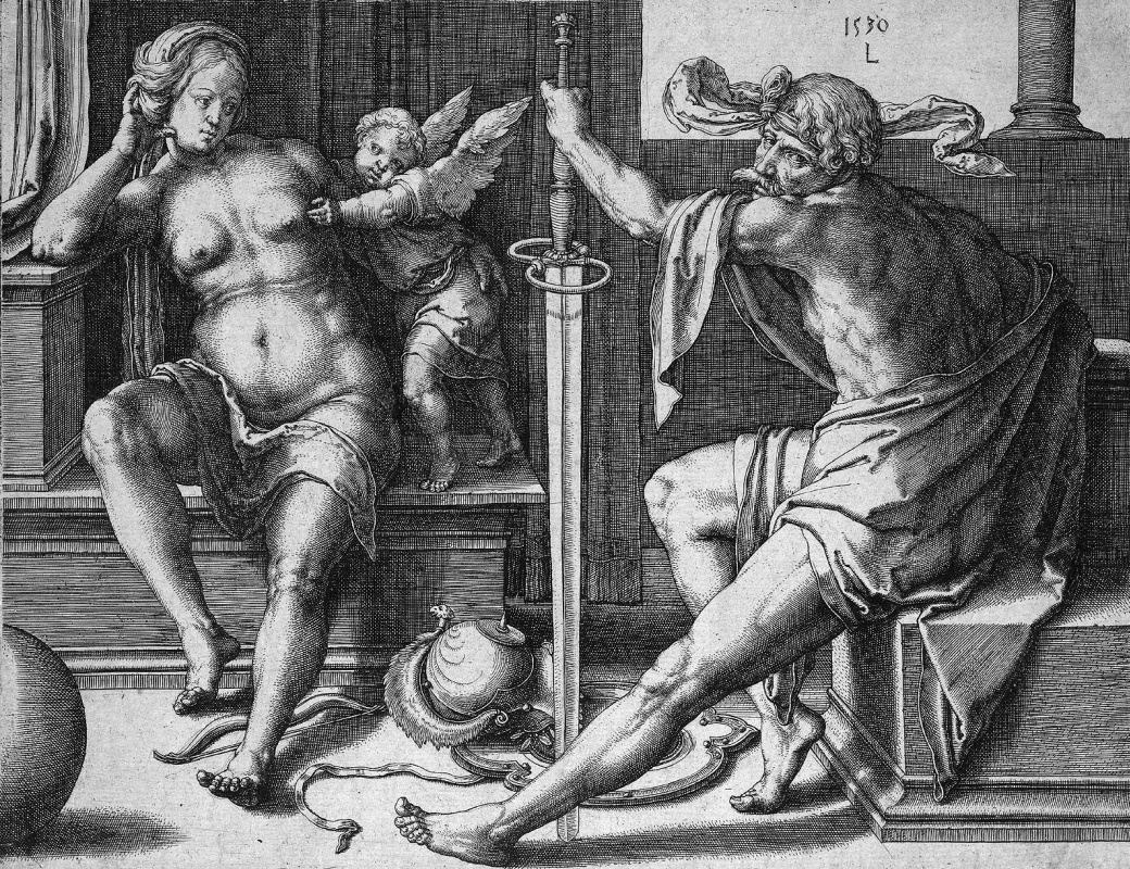 Lucas van Leiden (Luke of Leiden). Mars, Venus and Cupid