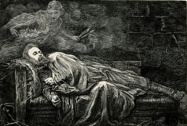 John Everett Millais. Vision sleeping. Illustration to Goethe's tragedy "Egmont"