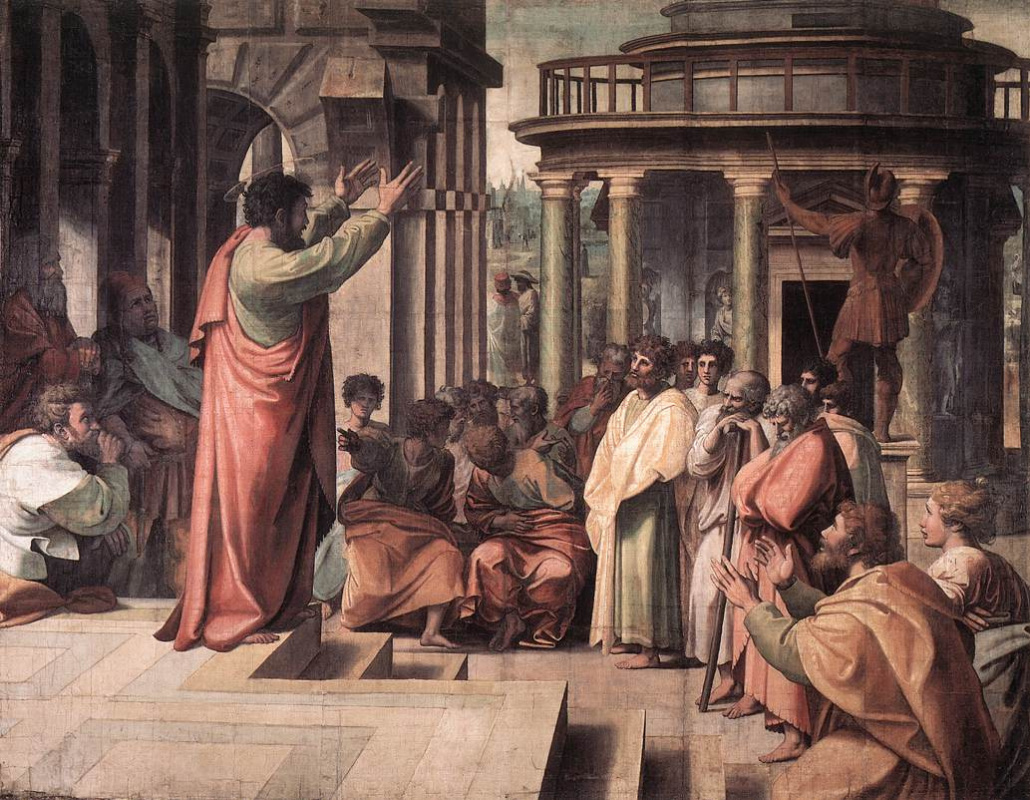 Raphael Sanzio. St Paul Preaching in Athens