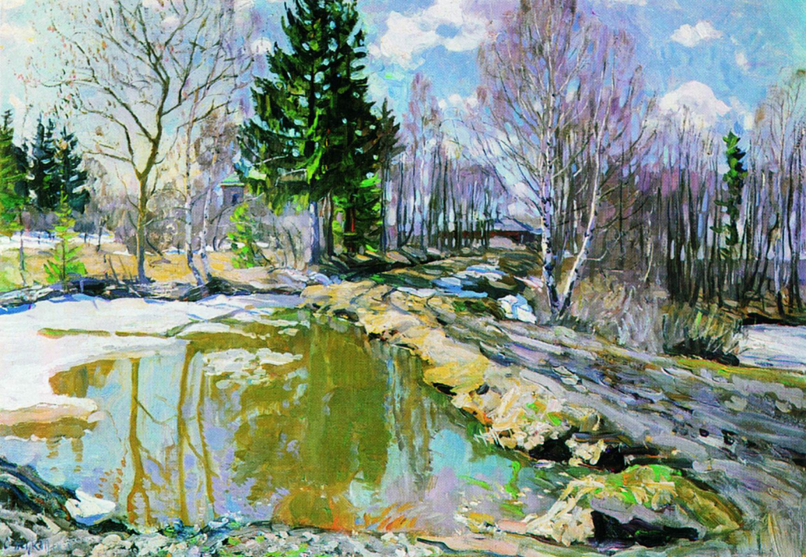 Stanislav Yulianovich Zhukovsky. Sous le soleil printanier (l'Entrée dans les "Îlots")