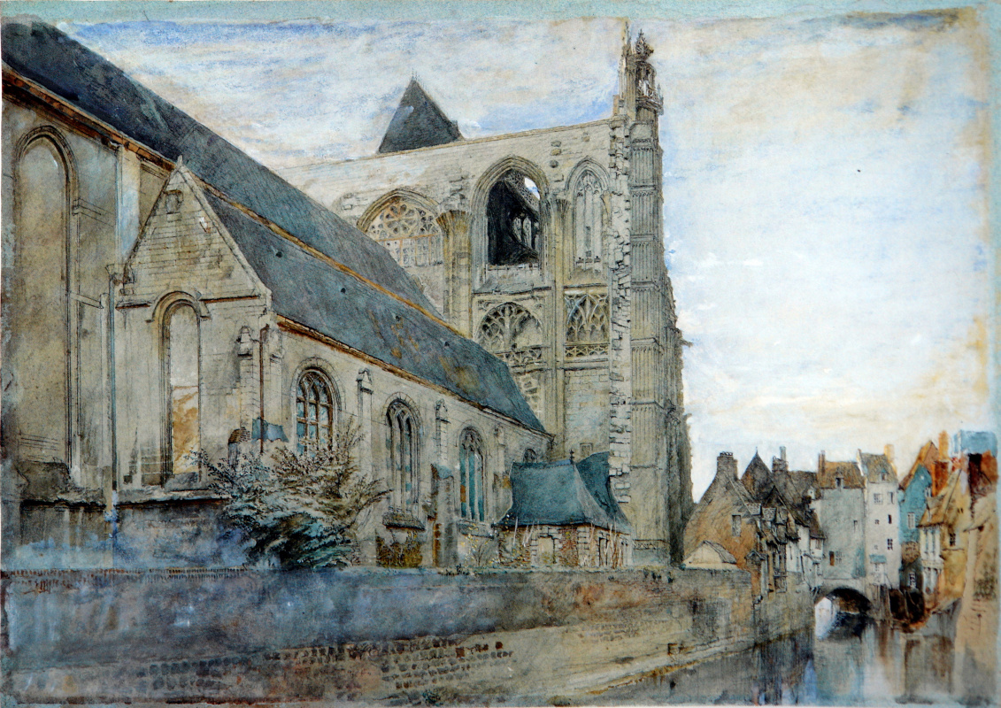 John Ruskin. St. Wolfre's Church, Abbeville, France