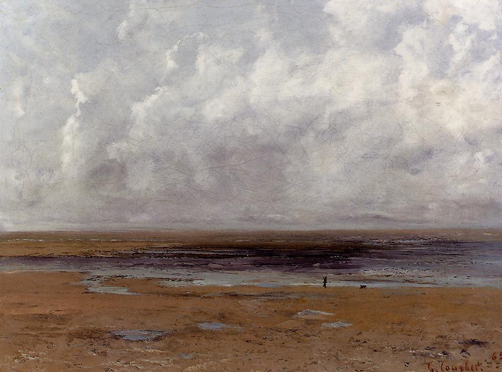 Gustave Courbet. The beach at Trouville at low tide