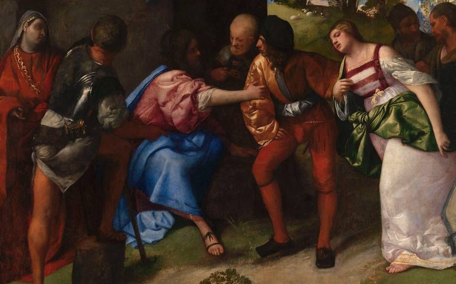 Titian Vecelli. Christus und die Hure