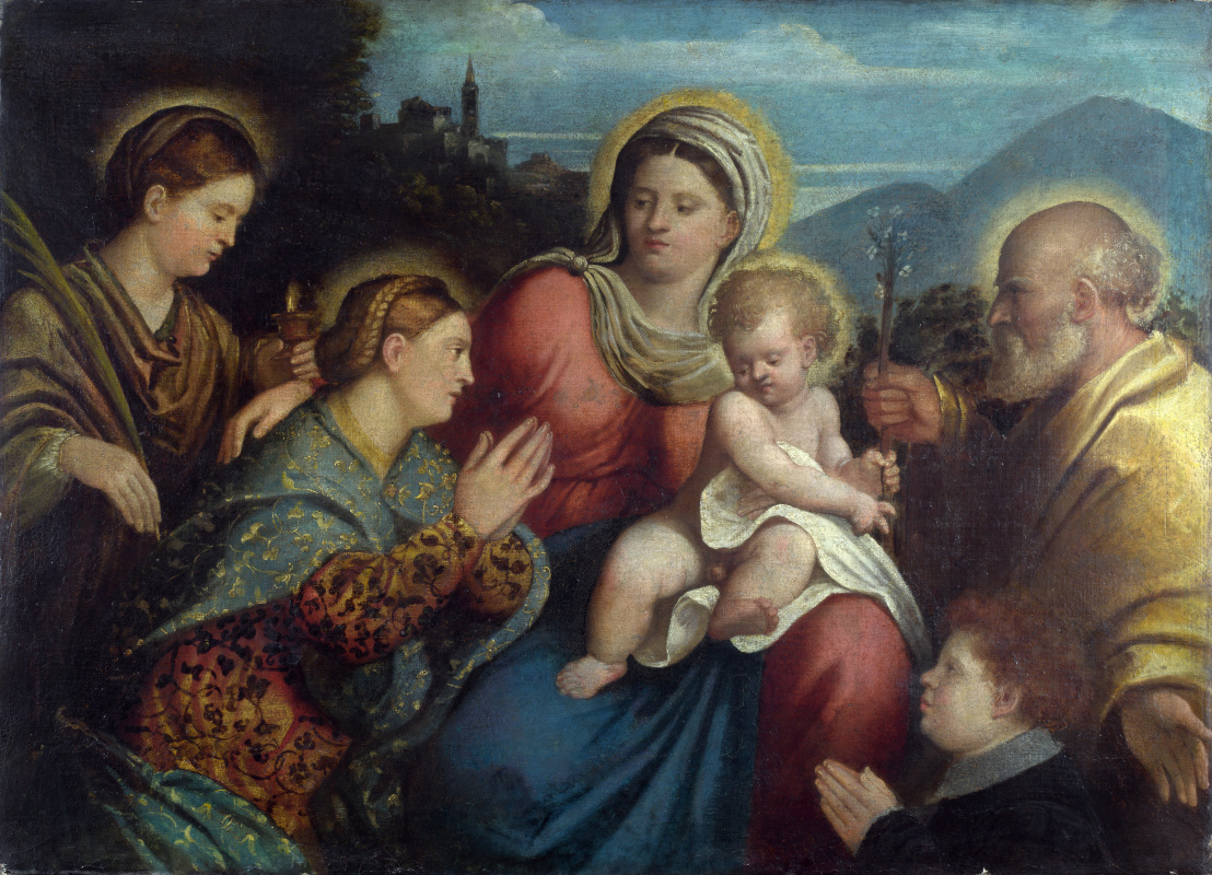 Giovanni Capiani. Holy family with saints