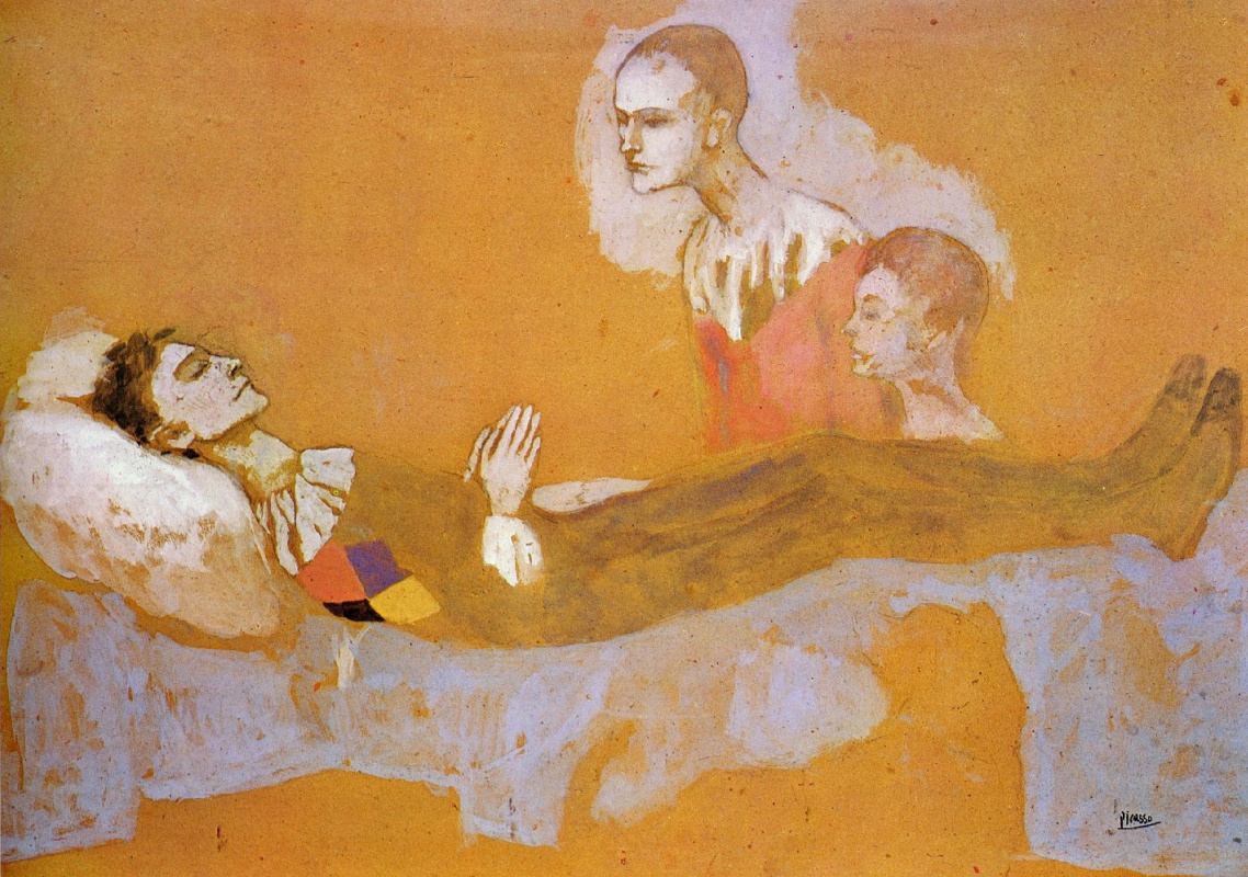 Pablo Picasso. Tod von Harlekin