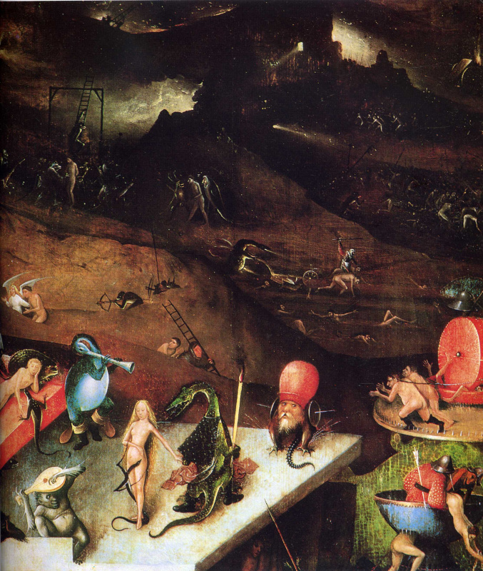 Hieronymus Bosch. Judgment. The Central part of the triptych. Fragment