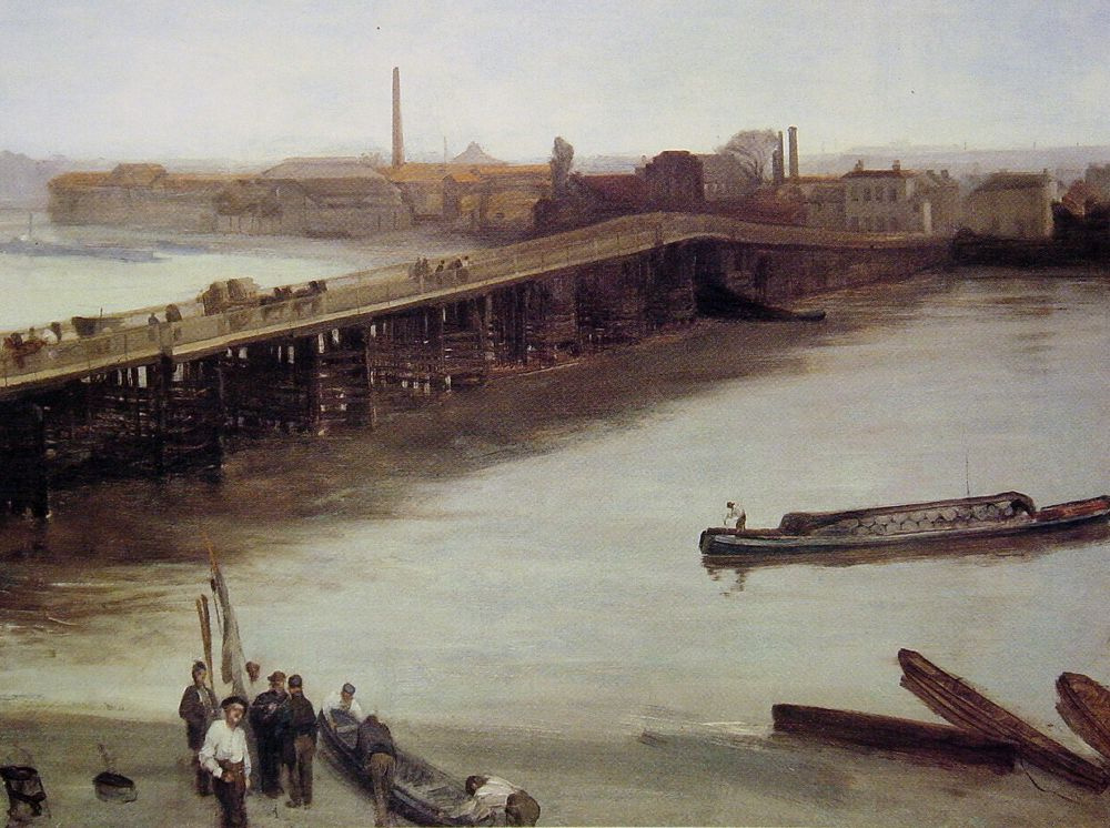 James Abbot McNeill Whistler. Brown and silver: Old Battersea bridge