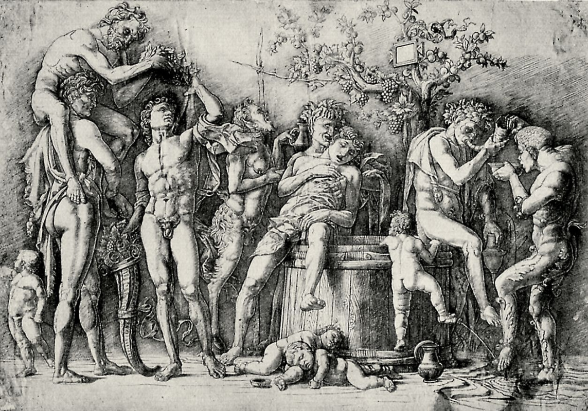 Andrea Mantegna. Bacchanal with a wine press