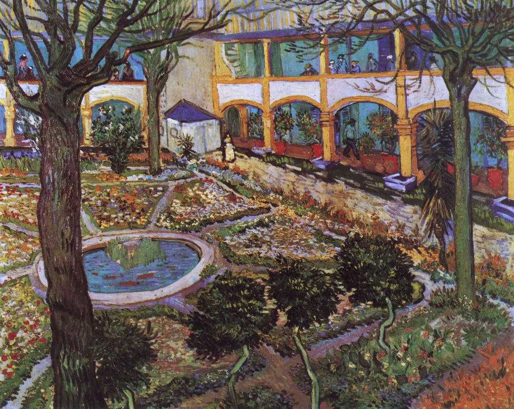 Vincent van Gogh. The courtyard of the hospital in Arles