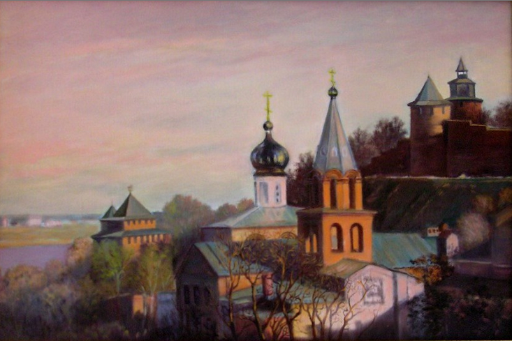 Alexander Fedorovich Vazhnev. "CHURCH. LOWER NOVGOROD."