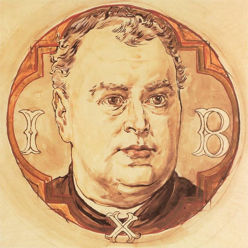 Jan Mateiko. 牧师Julian Bukowski的画象为圣玛丽教会