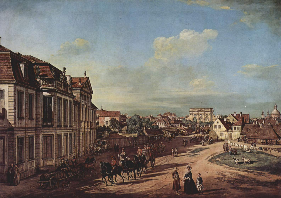 Giovanni Antonio Canal (Canaletto). Warsaw: Lubomorski Palace and driveway