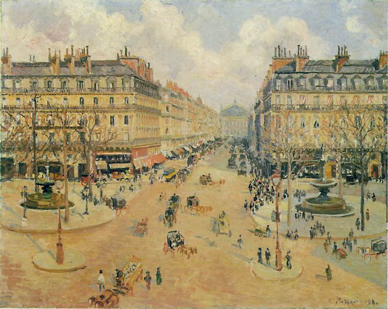 Camille Pissarro. Avenue de Opera. Sunny morning