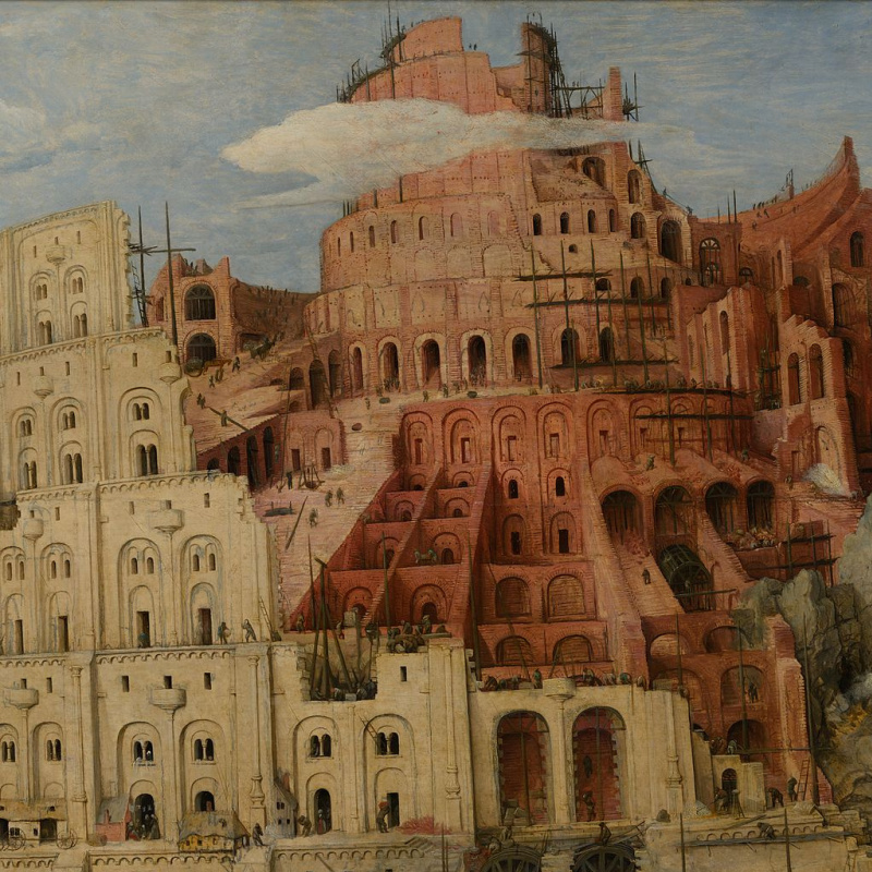 Pieter Bruegel The Elder. Turm von Babel. Fragment 3. Scheitelpunkt