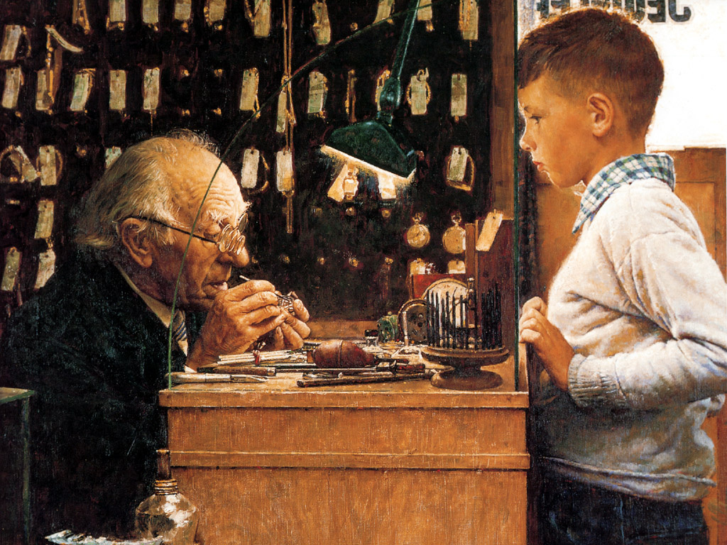 Norman Rockwell. A watchmaker from Switzerland