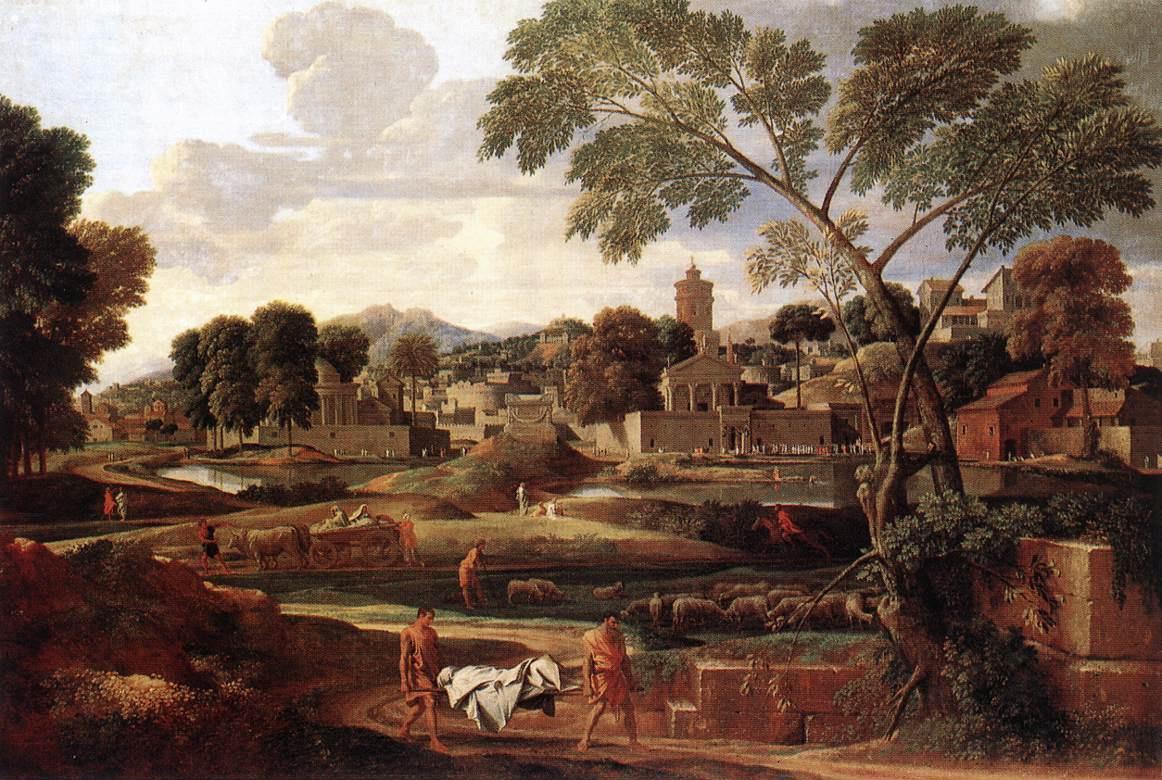 Nicolas Poussin. Landscape with the funeral of Fokina