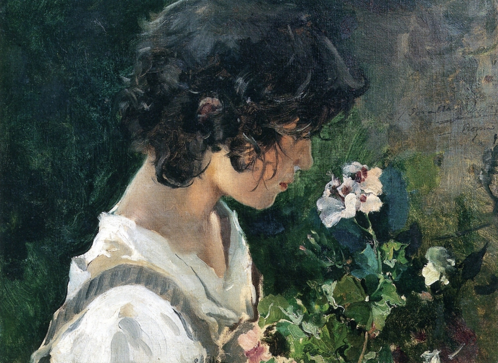 Joaquin Sorolla. Girl with flowers