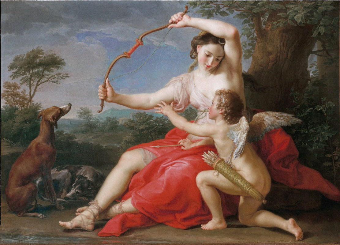 Pompeo Girolamo Batoni. Diana and Cupid