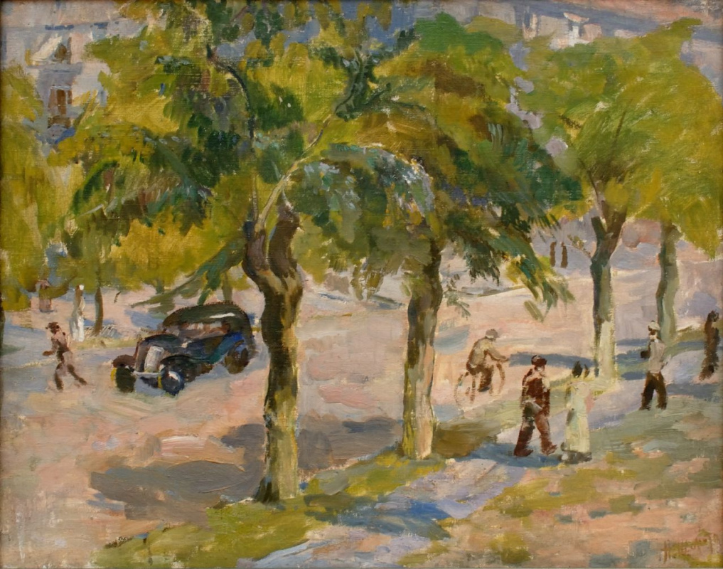 Nikolai Andreevich Shelyuto. "Straße". 1937