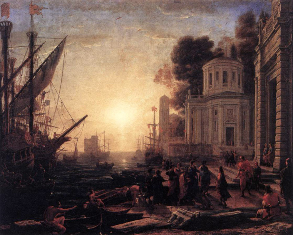 Claude Lorrain. The landing of Cleopatra in Tarsus