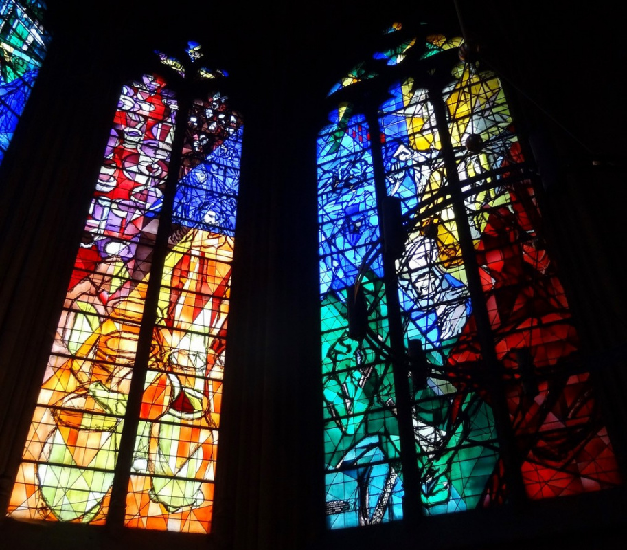 Marc Chagall. 圣斯蒂芬大教堂（梅斯）的彩色玻璃窗