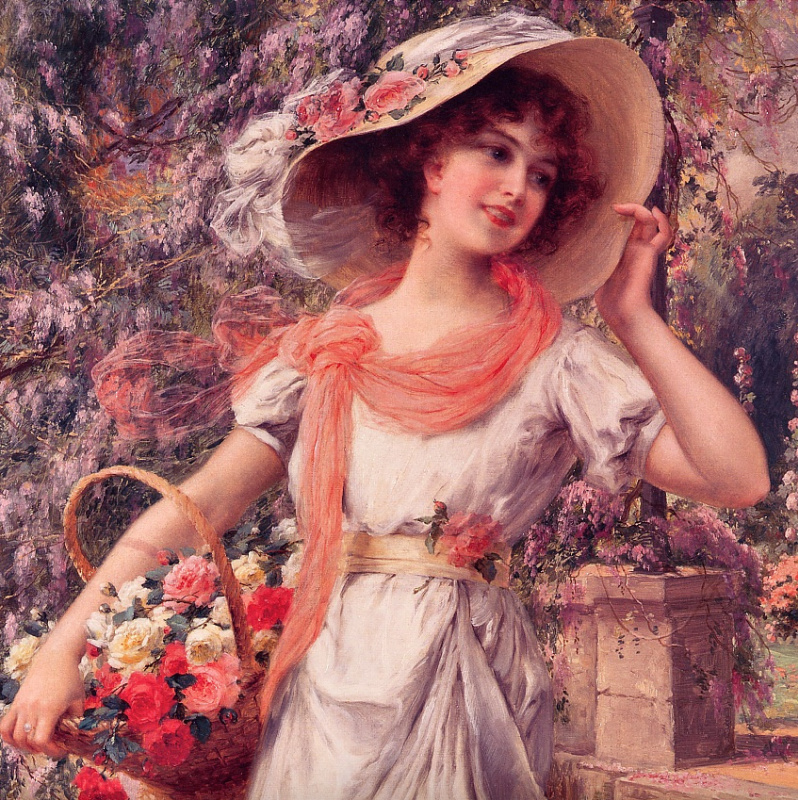 Emile Vernon. Flower girl