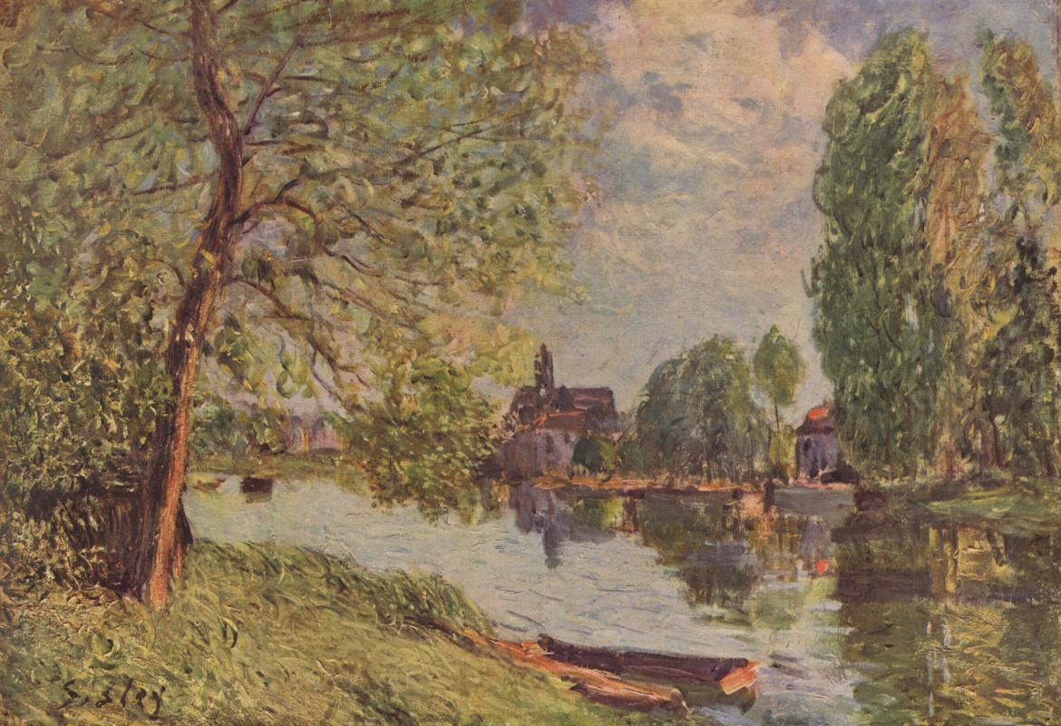 Alfred Sisley. River landscape in the vicinity of Moret-sur-Loing