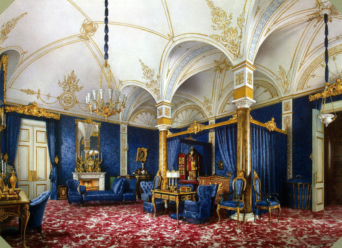 Luigi Premazzi. Bedroom of Empress Maria Alexandrovna