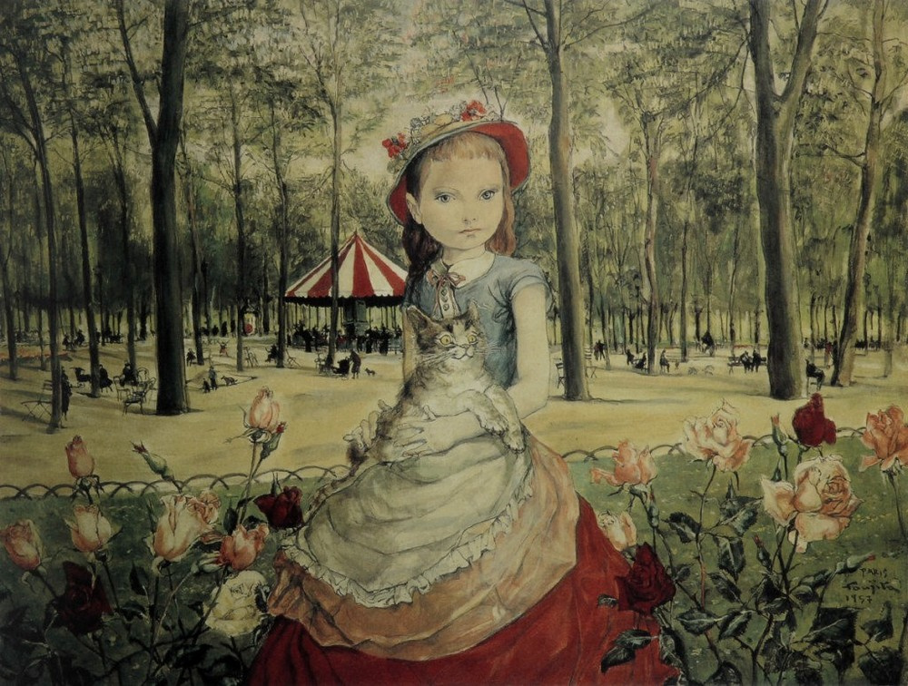 Tsuguharu Foujita (Léonard Fujita). The girl in the Park