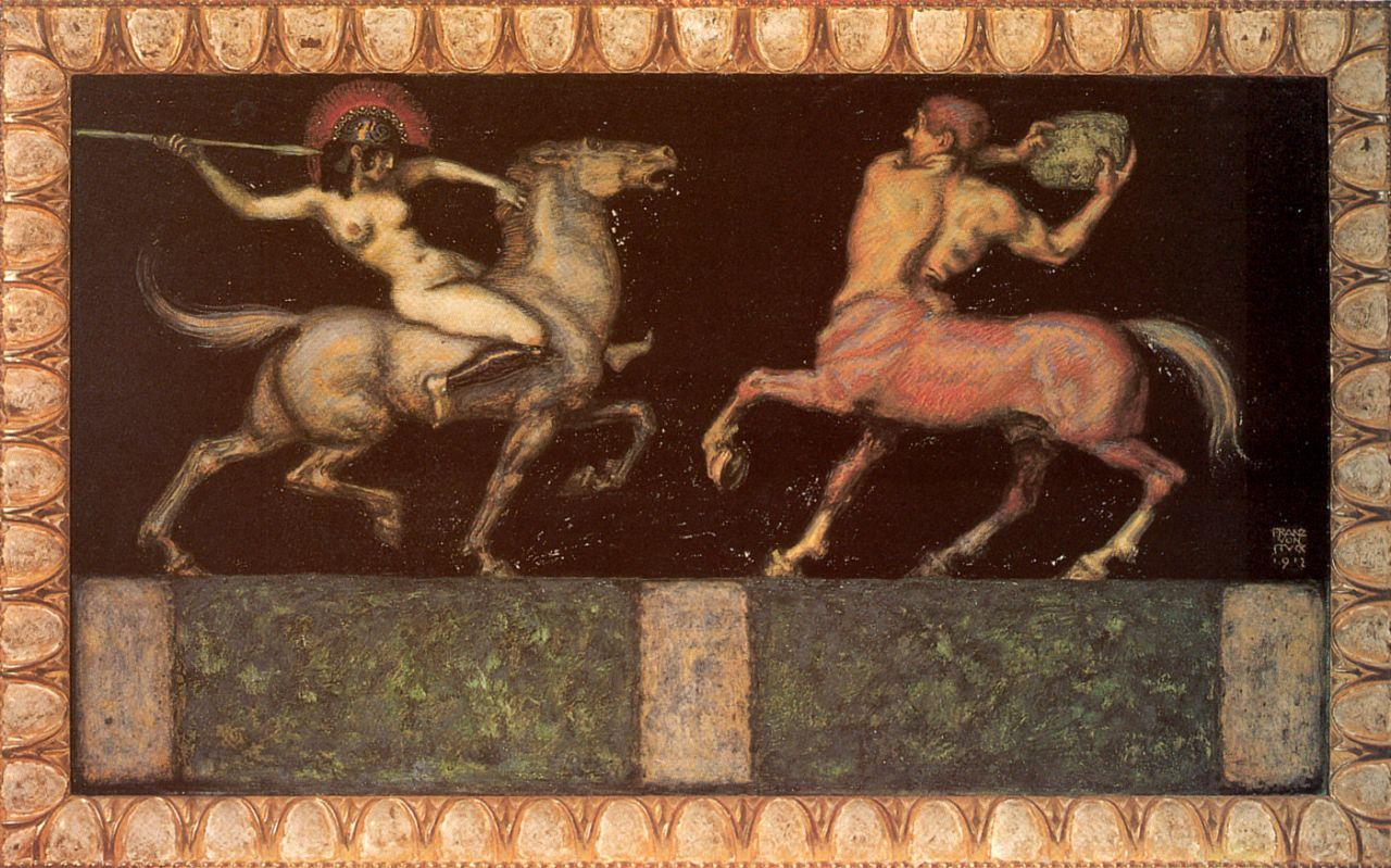 Franz von Stuck. Amazon and centaur