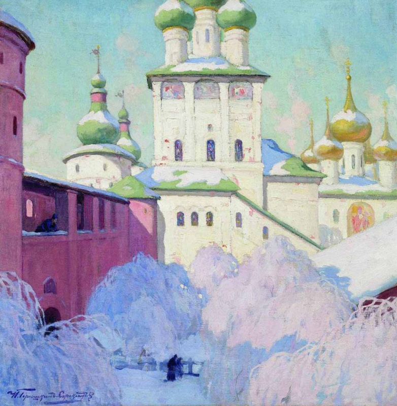 Ivan Goryushkin-Sorokopudov. Inverno. Cremlino di Rostov. 1910